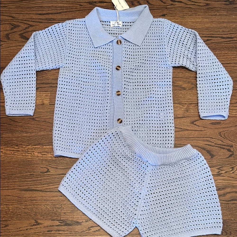 Light Blue Two Piece Outfit